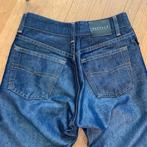 Women's Vintage Y2K David Bitton Buffalo Jeans Shiny Denim Blue Bootcut Size 25 - Picture 8 of 14